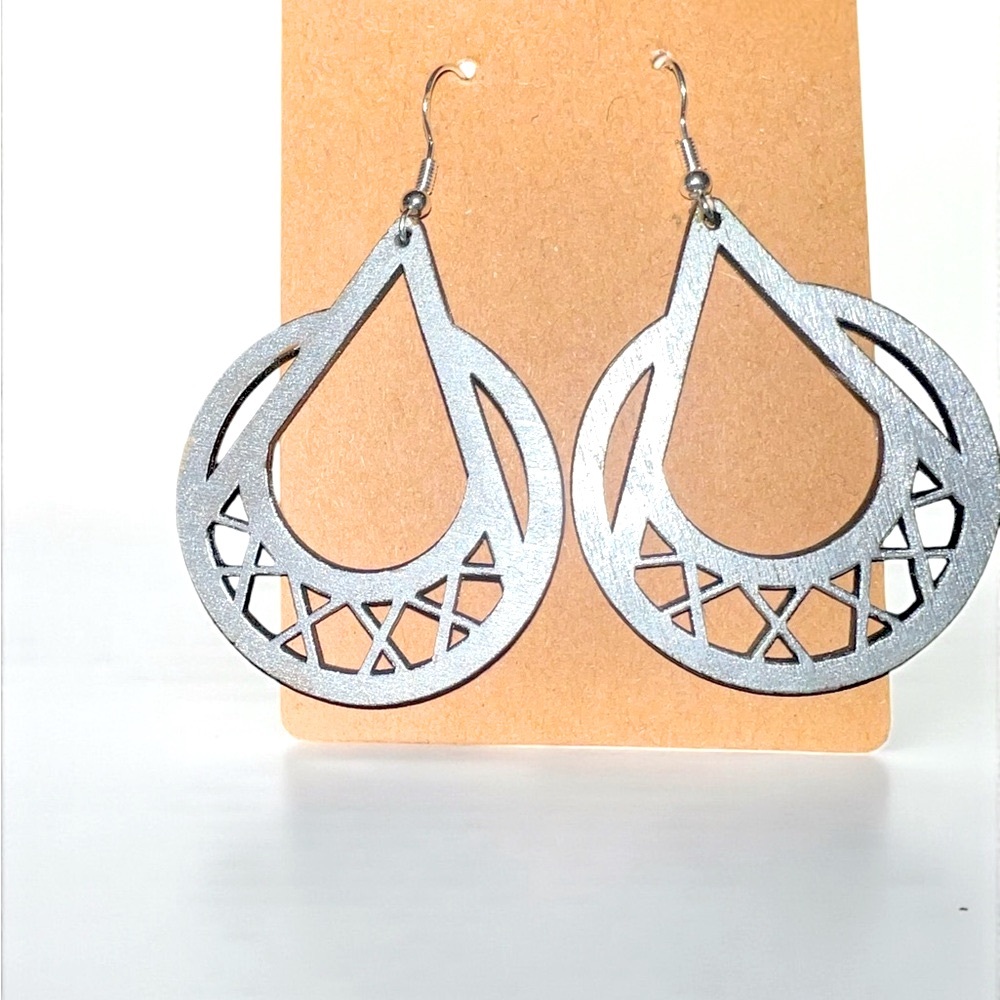 Silver Geometric Earrings